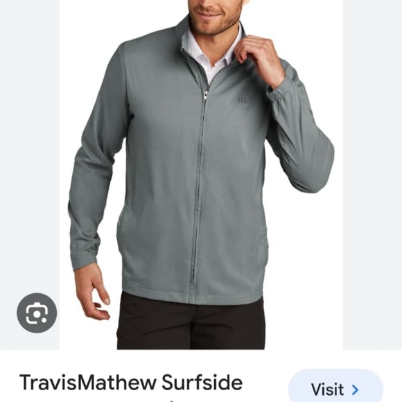 New Men's TravisMathews Surfside Full-Zip Long Sleeve Shirt Size L - Picture 8 of 8